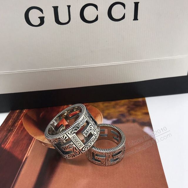 GUCCi飾品 古馳雙g寬版戒指 Gucci泰銀情侶款戒指  zgbq1059